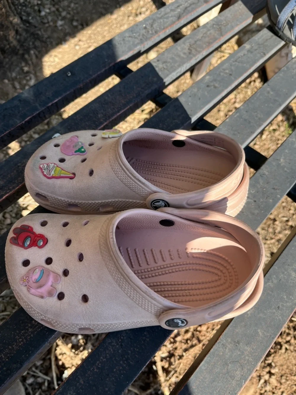 Crocs Pink  Slip-On Sandals Size 1 Sheen